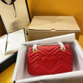 The new women's crossbody bag multi-functional casual luxury women bag bright red genuine leather ita bag designed by a designer