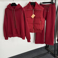 Women's new warm three piece set cotton jacket vest jacket+long sleeved hooded fleece hoodie+straight casual pants