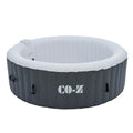 Outdoor 6 Person Round Whirlpool Inflatable Hot Tub Spa Jet 130 Massaging gray
