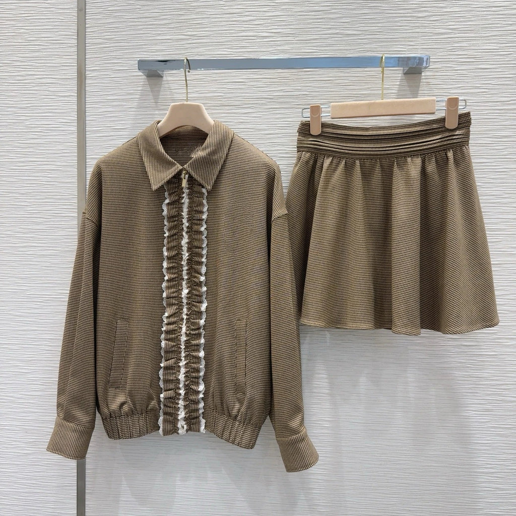 2025 New Academic-Style Jacket and Skirt Set 314