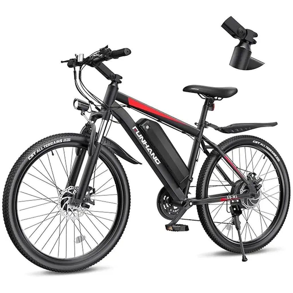 2025 New 24 Inch Hybrid Ebike, 350W Electric MTB/City Bike with Throttle/Pedal Assist/Normal Modes