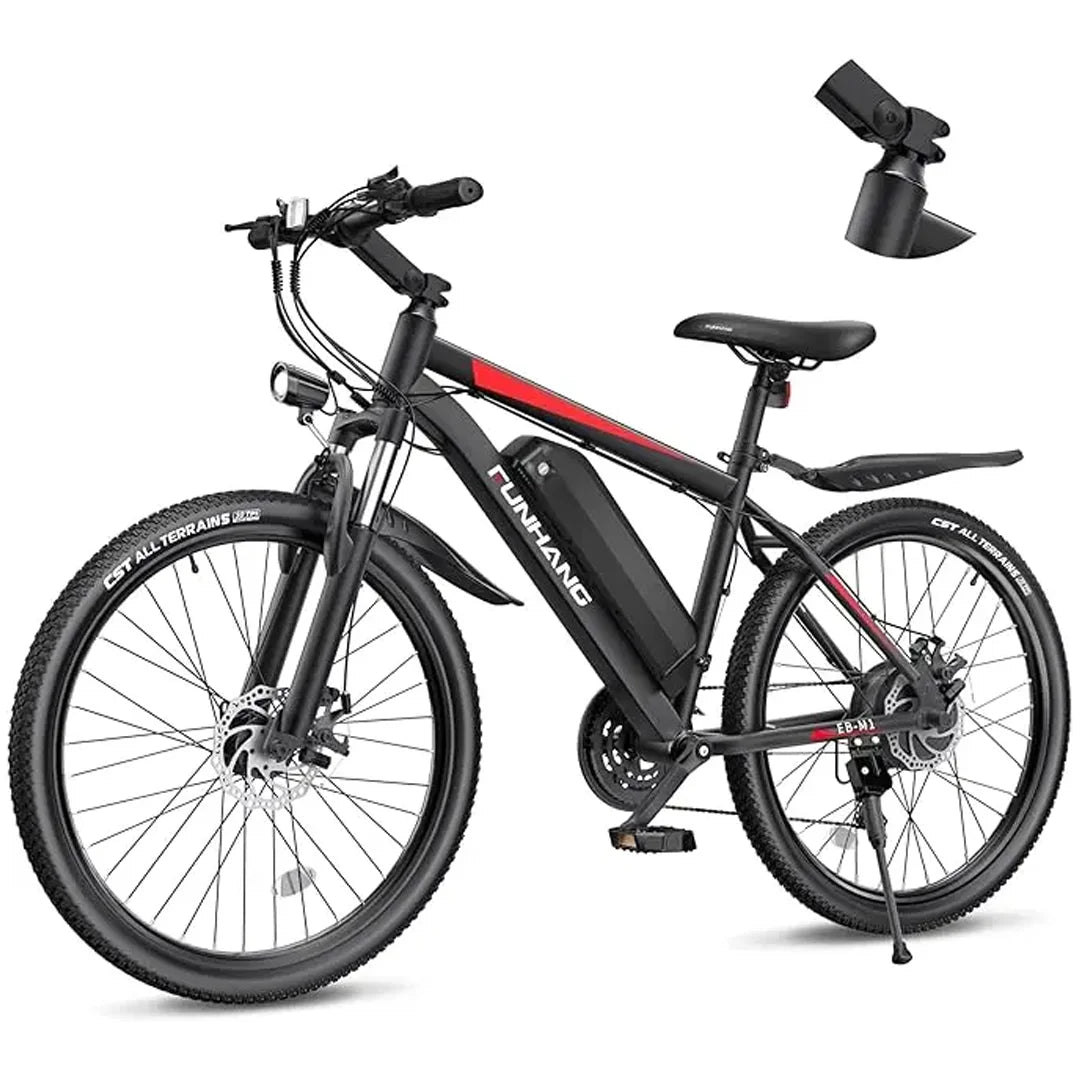 2025 New 24 Inch Hybrid Ebike, 350W Electric MTB/City Bike with Throttle/Pedal Assist/Normal Modes