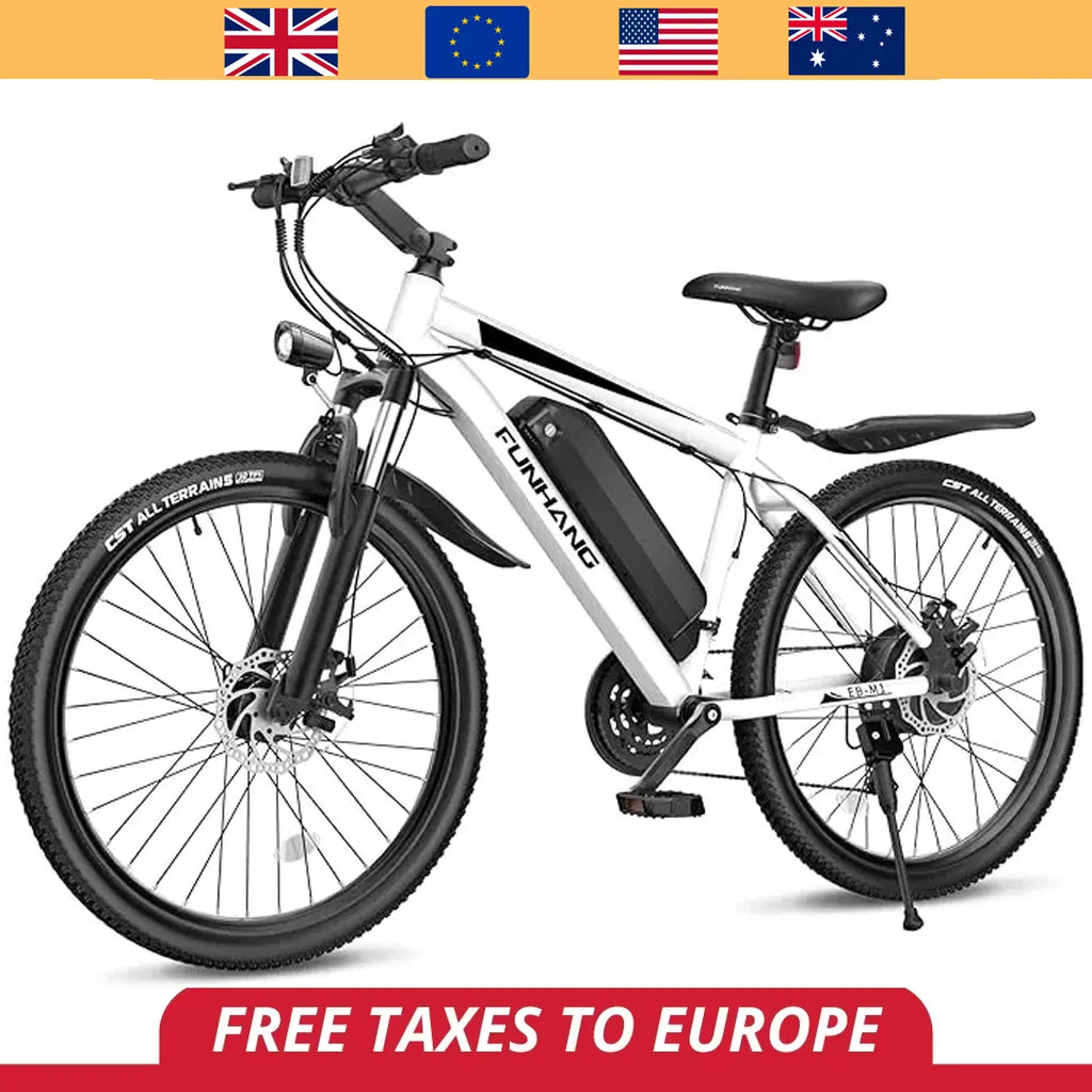 2025 New 24 Inch Hybrid Ebike, 350W Electric MTB/City Bike with Throttle/Pedal Assist/Normal Modes