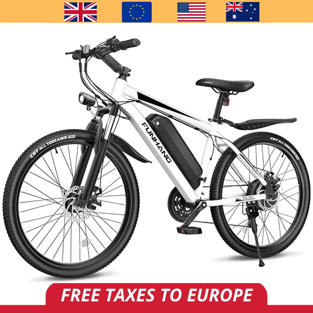 2025 New 24 Inch Hybrid Ebike, 350W Electric MTB/City Bike with Throttle/Pedal Assist/Normal Modes