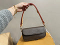 Sleek Gray Leather Crossbody Bag - Adjustable Two-Tone Strap Compact Size Office & Casual Purse