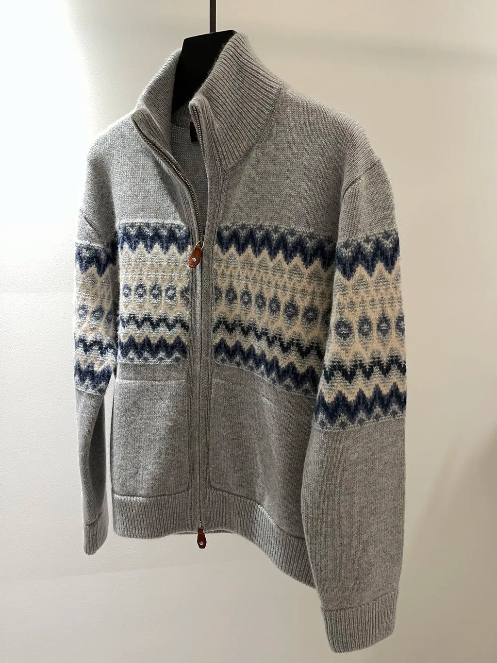 100% Cashmere High Quality New Women Stand Collar Zipper Knitted Cardigan Tops Elegant Chic Luxury Sweet Vintage Casual Sweater