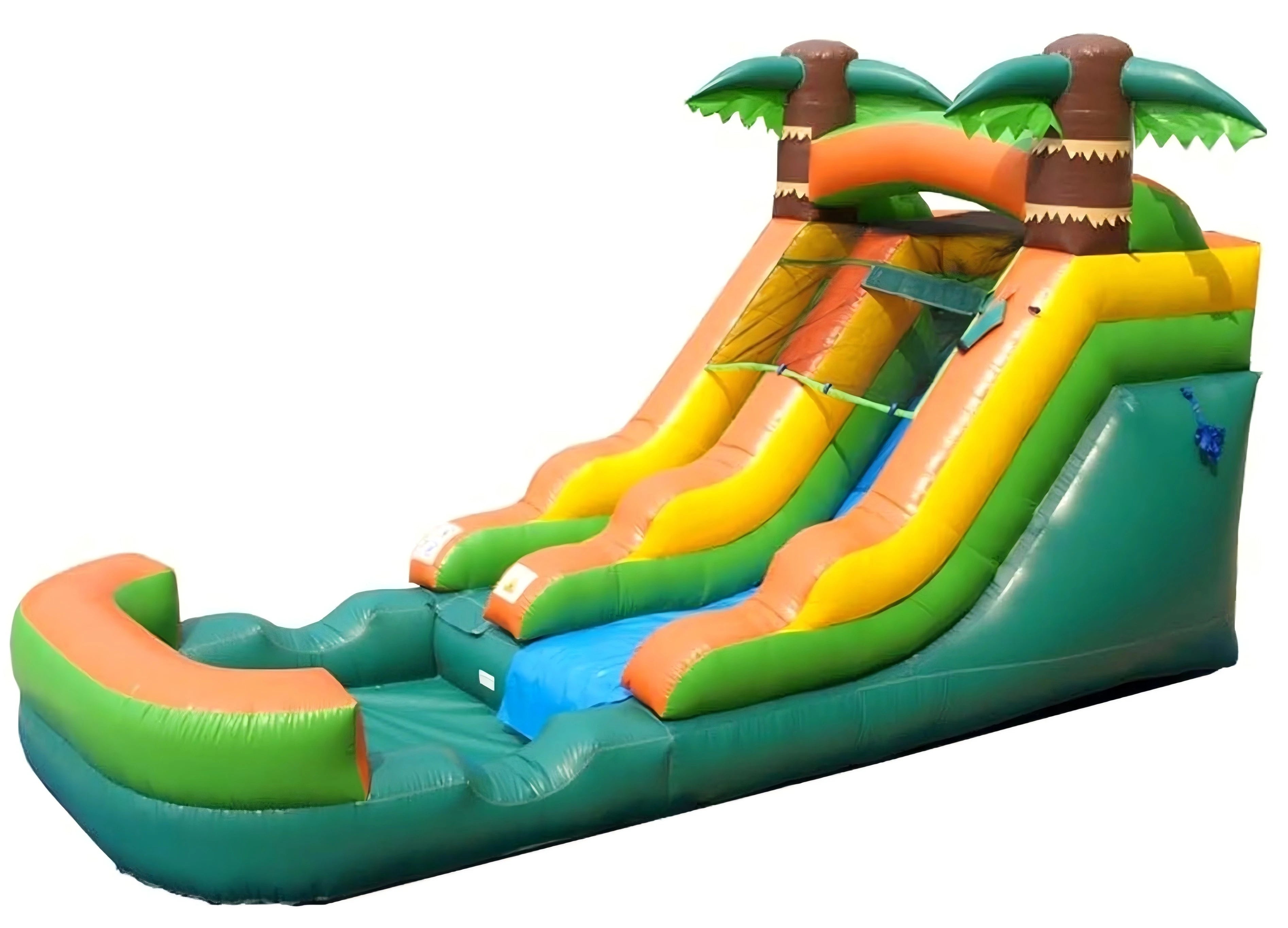 RTS Inflatable Summer Outdoor Sildes Air Bounce Water amusement Play Equipment Inflatble Water Double Slide Bubble Ball Pit