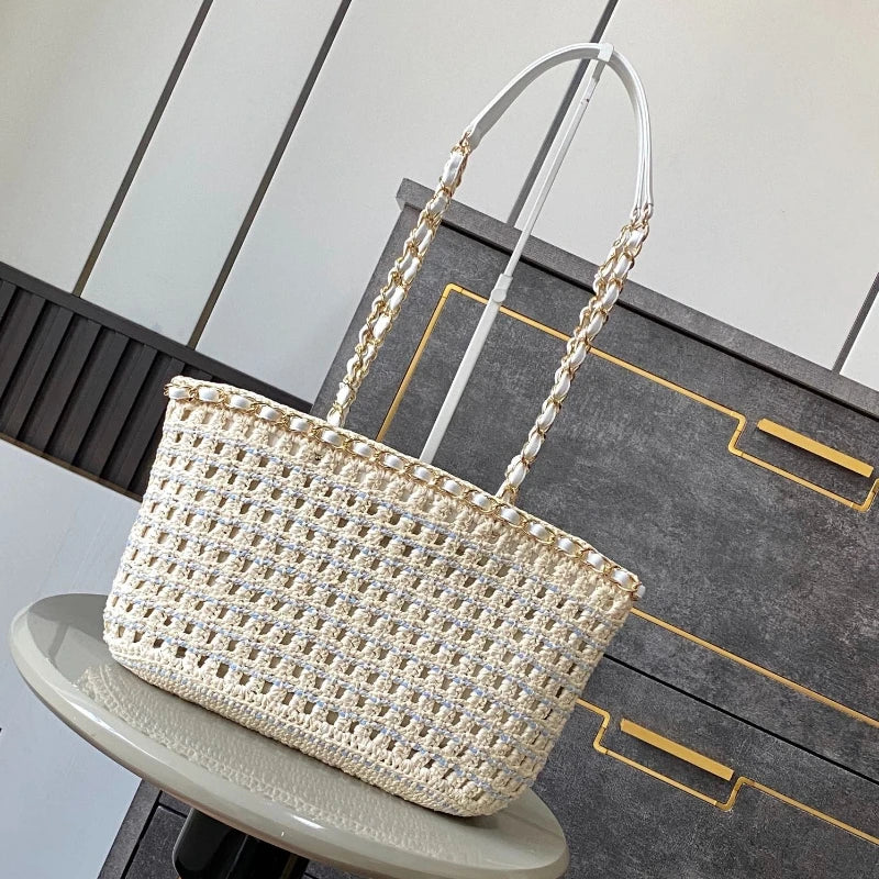 Genuine Leather Tote Bags for Women Luxury Designer Handbags Purses 2025 New Large Capacity Cowhide Underarm Shoulder Bag