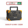 Refurbished-pecron E600LFP Portable Power Station 614Wh Solar Generator with 3X1200W AC Outlets LiFePO4 Battery Backup Outdoor