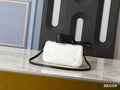 Women's White Fuzzy Quilted Crossbody Bag - Black Bow Decoration Chain Strap Fashion Shoulder Purse