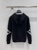 Women's Zip-Up Hoodie Luxury Brand Logo Embroidered Sweatshirt Fashion Streetwear Casual Long Sleeve Hooded Jacket Hot Sale