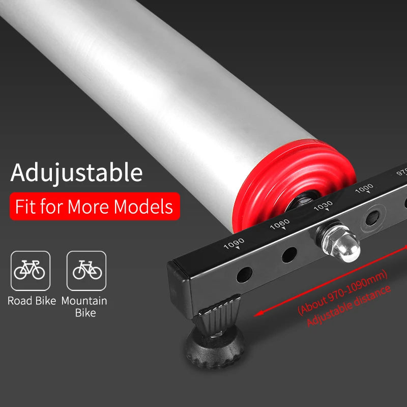 ROCKBROS Bicycle Rollers Trainer MTB Road Bike Indoor Exercise Stand Aluminum Alloy Silent Home Cycling Training Rack Folding