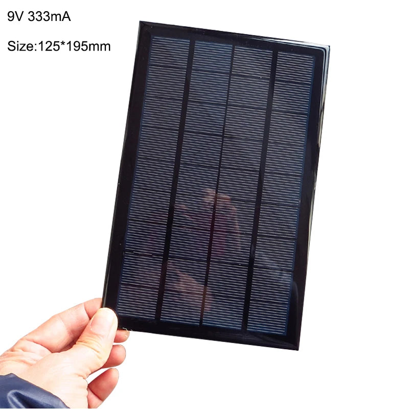 Solar Panel 6V 9V 18V Mini Solar System DIY For Battery Cell Phone Chargers Portable 2W 3W 4.5W 6W 10W Solar Cell
