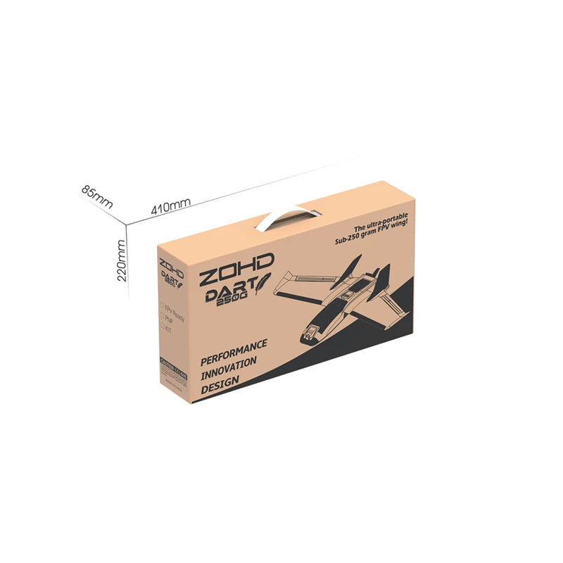 ZOHD Dart 250G 570mm RC Airplane Wingspan Sub-250 grams Sweep Fixed Wing RC Drone Plane AIO EPP FPV PNP Ready Version