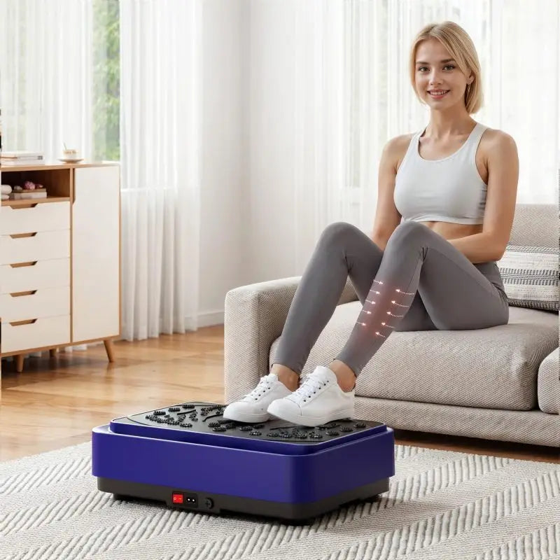 Vibrating Fitness Machine With Acupoint Massage  ABS Steel Build Remote Control  Resistance Bands Daily At Home Training