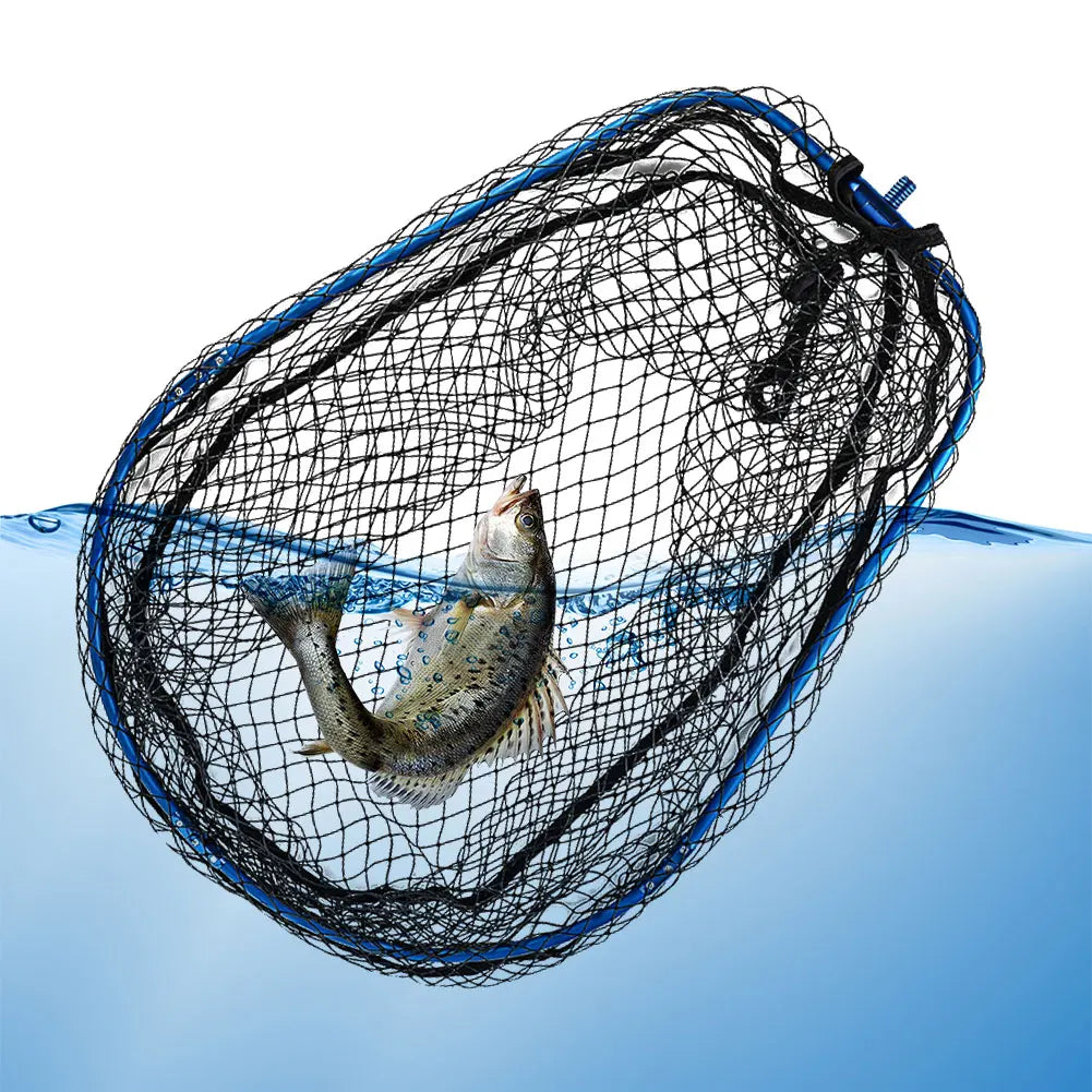 Aluminum Alloy Fishing Landing Net Foldable Trout Net Catch and Release Net Fishing Accessories