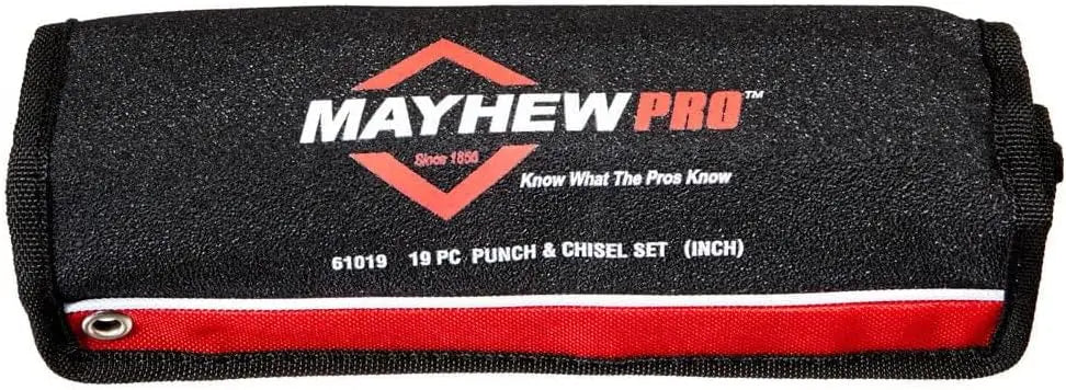 19-Piece Punch and Chisel Set with Black Oxide Finish for Maximum Strength and Rust Protection