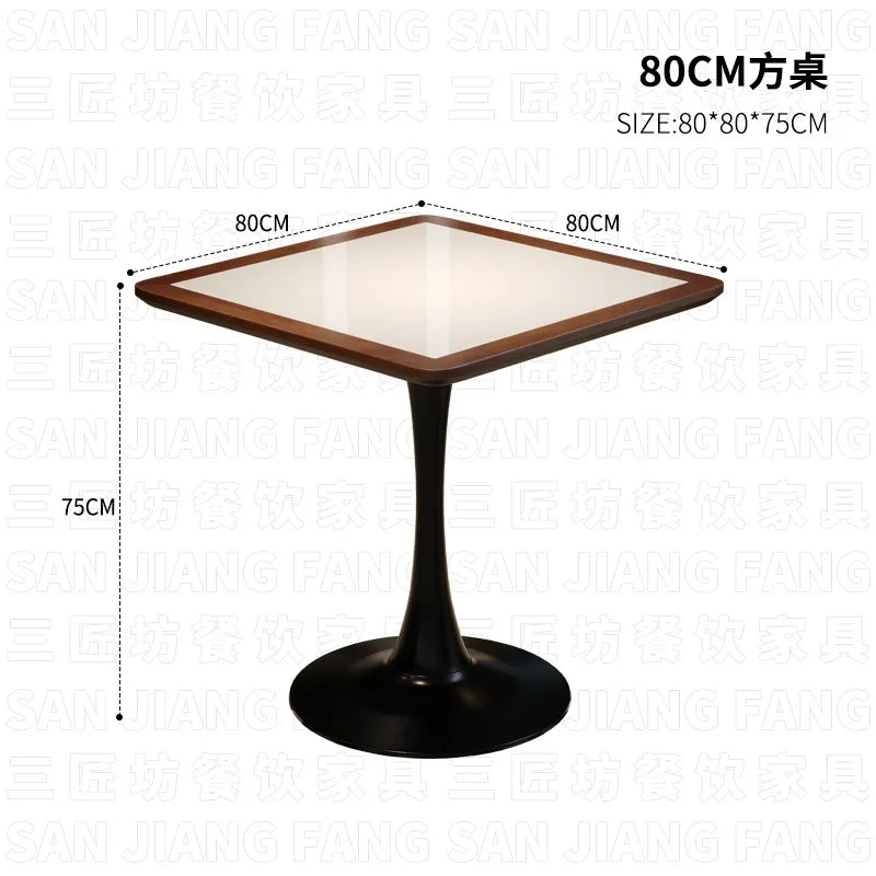 Retro Western Restaurant Bar Commercial Dining Table and Chair Combination Restaurant Solid Wood Table Chair Commercial