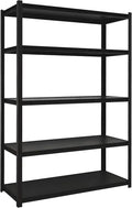 48" W x 18" D x 72" H Garage Shelving Heavy Duty Loads 3500 Lbs, 5 Tier Adjustable Storage Shelves Metal Shelving, Standing Util