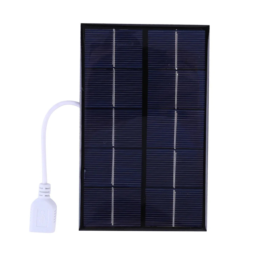 5W 5V Portable Solar Panel Polysilicon USB Solar Cell Panel Solar Plate for 3-5V Battery/Phone Charging for Outdoor Camping