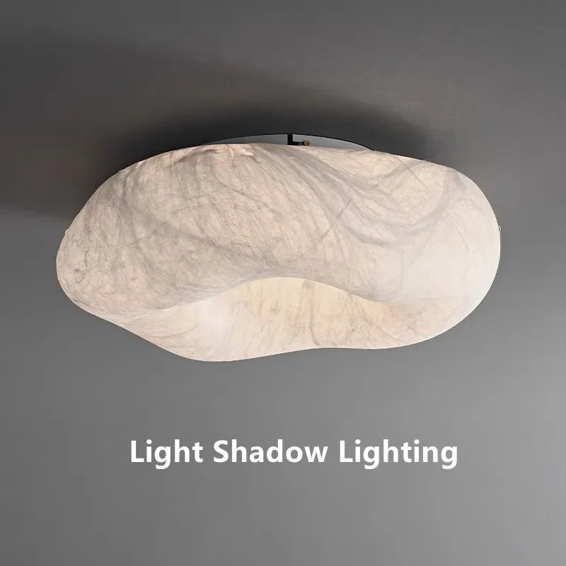 Wabi Sabi Cloud Handmade Imitation Silk Ceiling Light Living Room Entrance Hallway Light Japanese Design Bedroom and Study Light