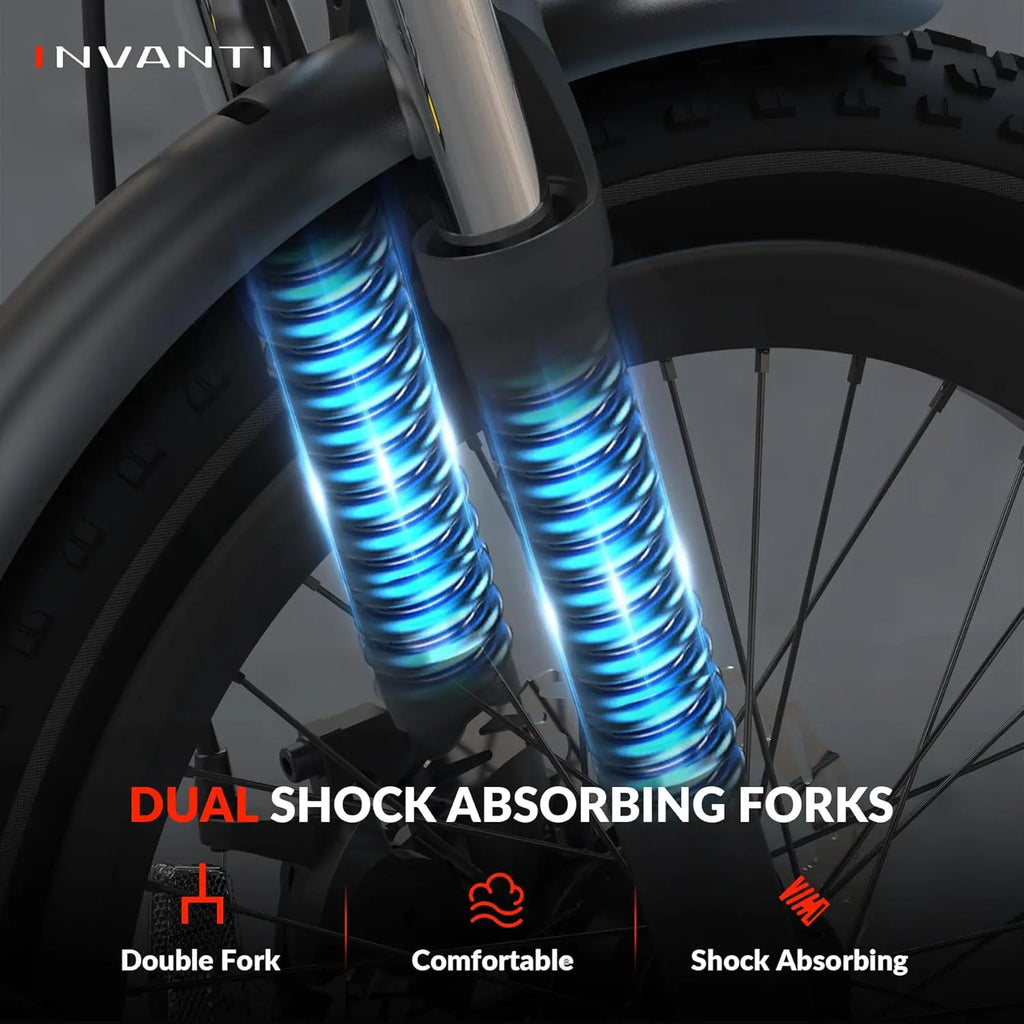Folding Electric Bike, Peak 1000W Ebikes for Adults, 25Mph Top Speed 45Miles 20" Step-Thru Fat Tire Electric Bike for All Terrai