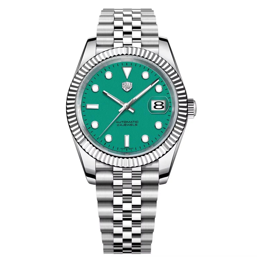 RollsTimi 2025 New Men's Watches Top Luxury Mechanical Automatic Watch For Men AR Sapphire Super Luminous Waterproof Clock Gift