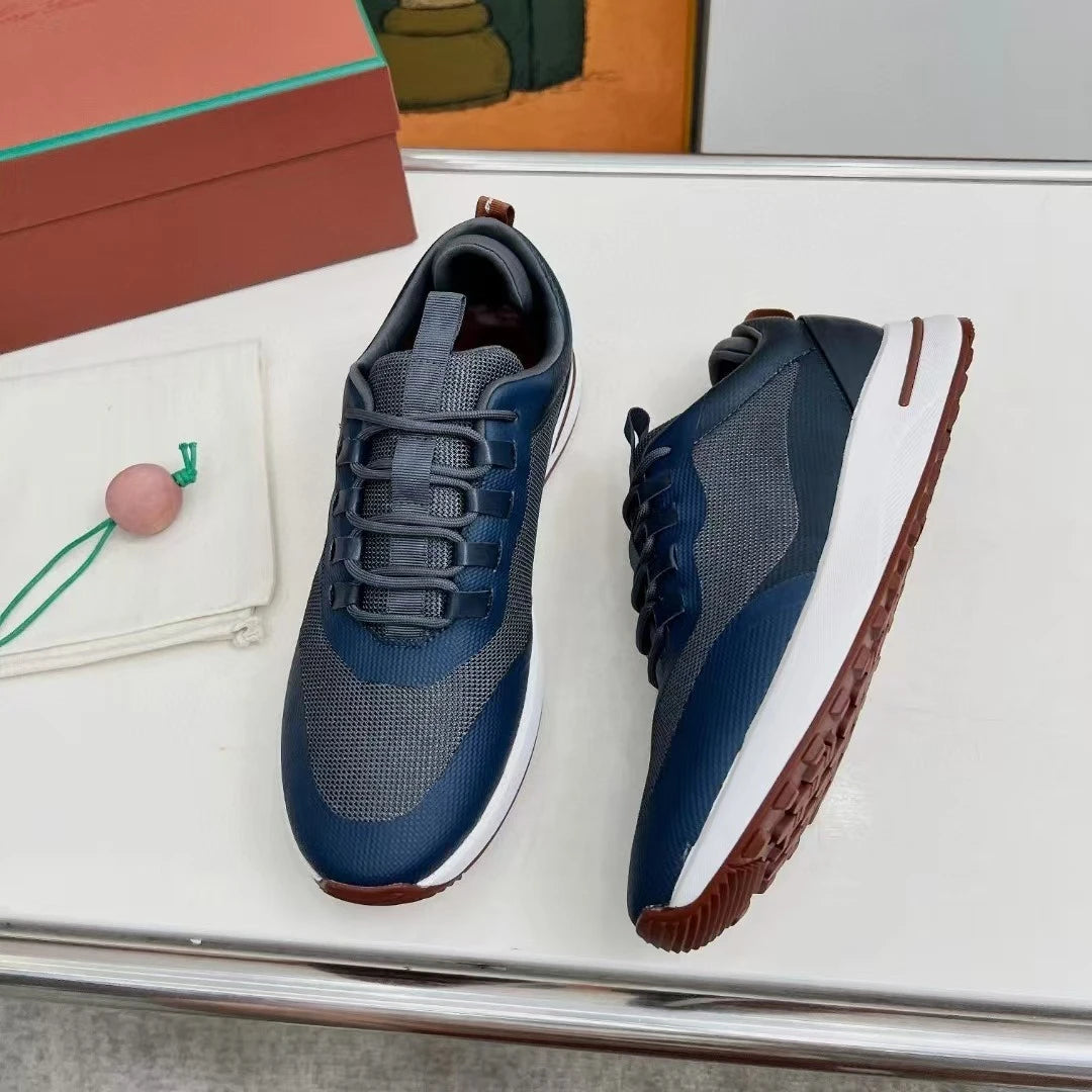 2026 new L mesh sneakers breathable casual men's shoes P thick-soled jogging shoes business shoes comfortable casual shoes