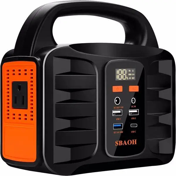 150W Portable Power Station, 155Wh 42000mAh Outdoor Solar Generator 110V AC DC Ports for Home Backup, Outdoor RV Camping, Emerge