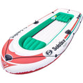 Inflatable Boat for Lakes, Rivers & Beaches – Heavy-Duty Raft with Swivel Oar Locks, Rod Holders & Inflatable Seats – Voyager, F