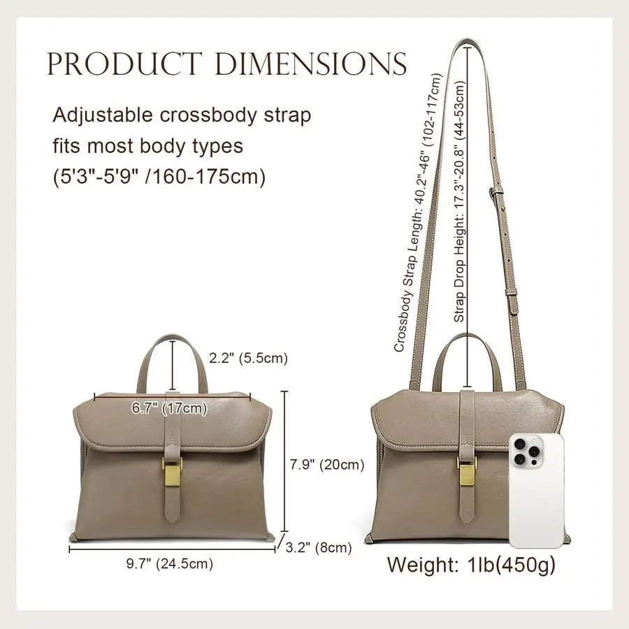 Leather Crossbody Bags for Women, Soft Handbags Shoulder Bag Top Handle Bag for Women