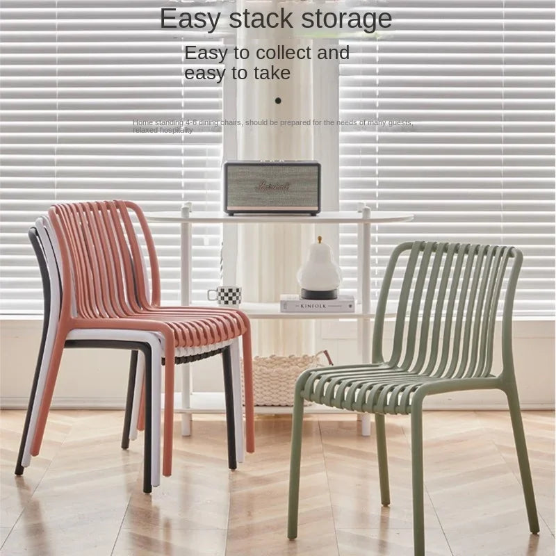 Balcony Plastic Backrest Leisure Luxury Chair Home Restaurant Dining Room Chair Sillas Para Comedor Beach Chairs For Kitchen