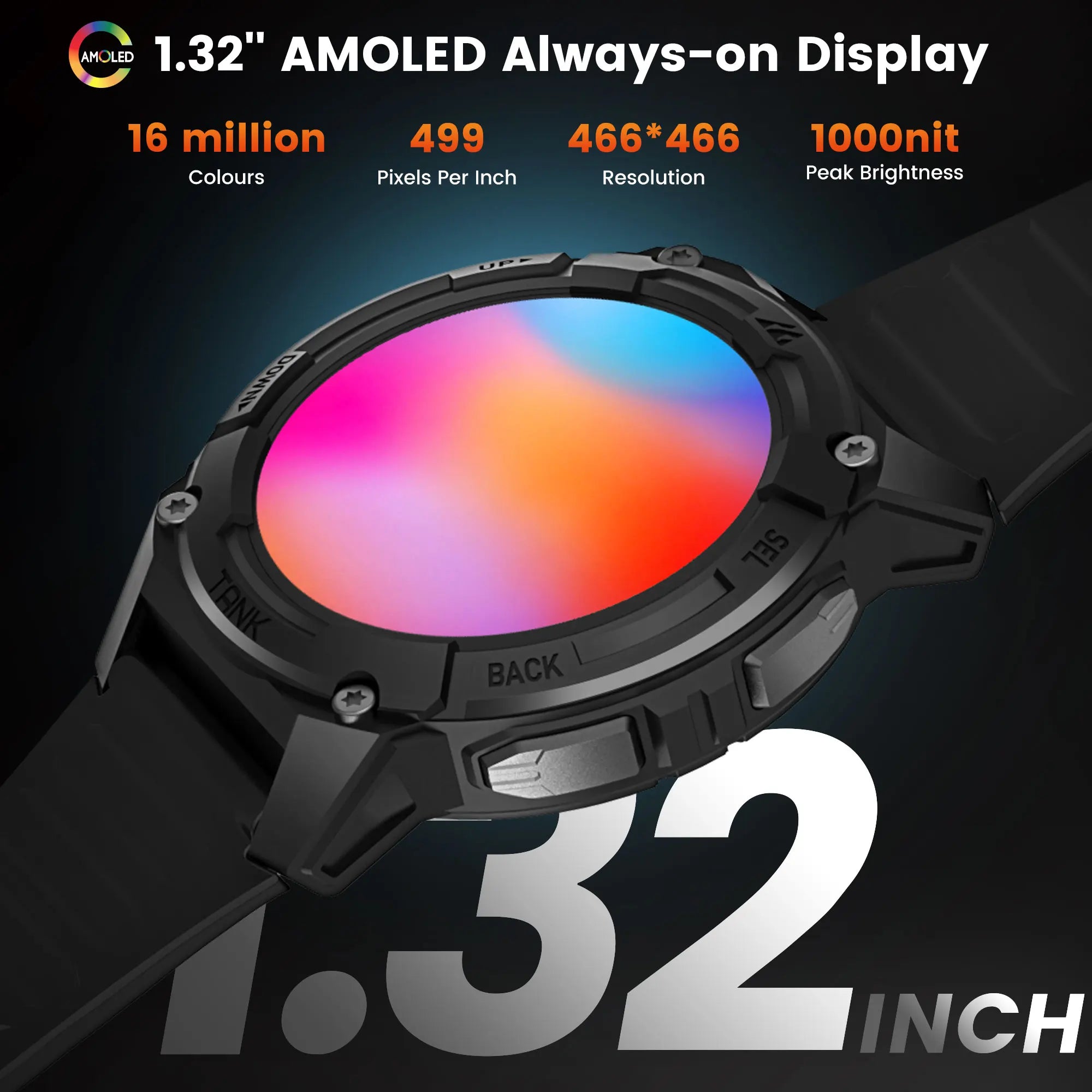 KOSPET TANK S2 GPS Smart Watches For Women Altimeter Barometer Compass Bluetooth Call AMOLED IP69K Waterproof Digital Smartwatch