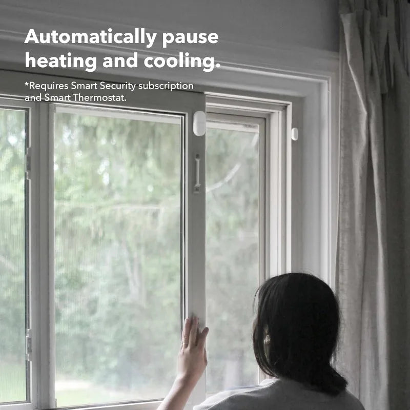 Smart Sensor for Doors & Windows 2 Pack - Wifi Contact Sensor for Home Security, Energy Savings - Compatible Smart Thermostats