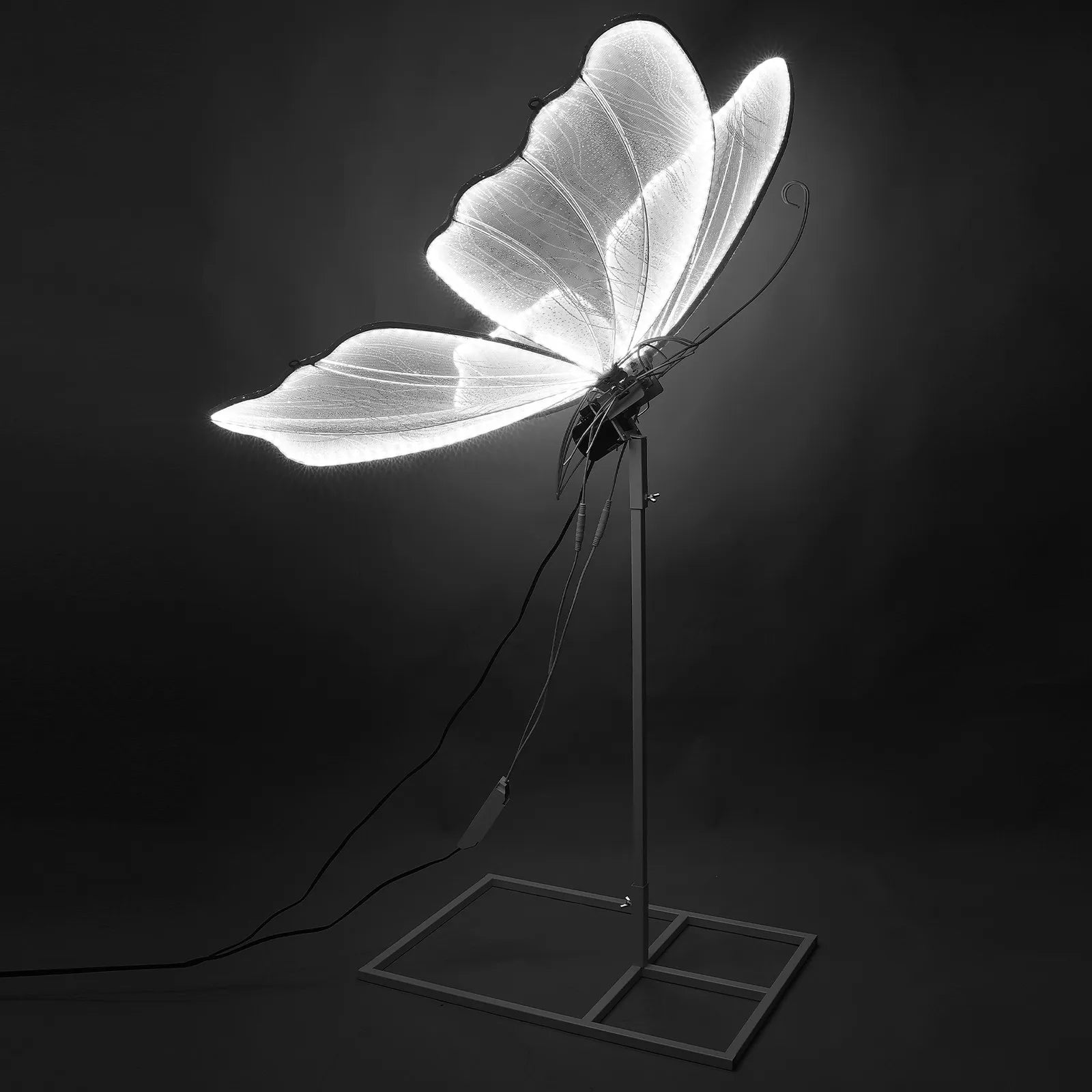 Wedding Butterfly LED Floor Lamp 10V Creative Ceiling Lamp  Adjustable Height Hanging Decoration Props Gold/White
