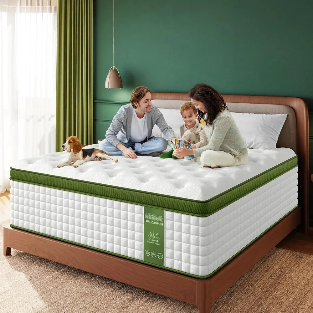 BedStory Mattress for Side Sleepers & Couples,14 Inch Cooling Gel Hybrid Bed Extra Lumbar & Shoulder Support CertiPUR-US w