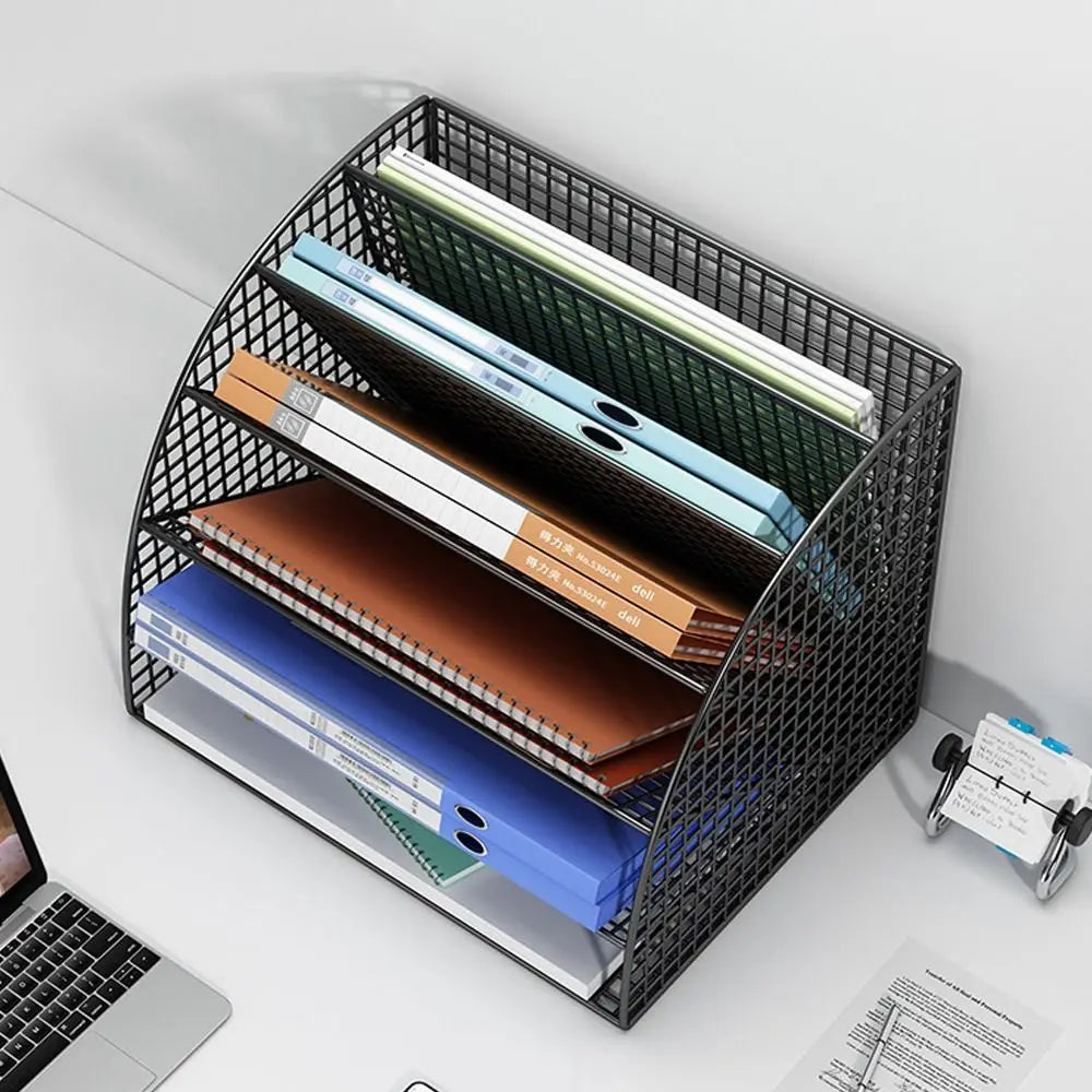 High Quality Mesh Desk Organizer Multi-functional Convenient File Storage Rack Portable Storage Box Office Supplies