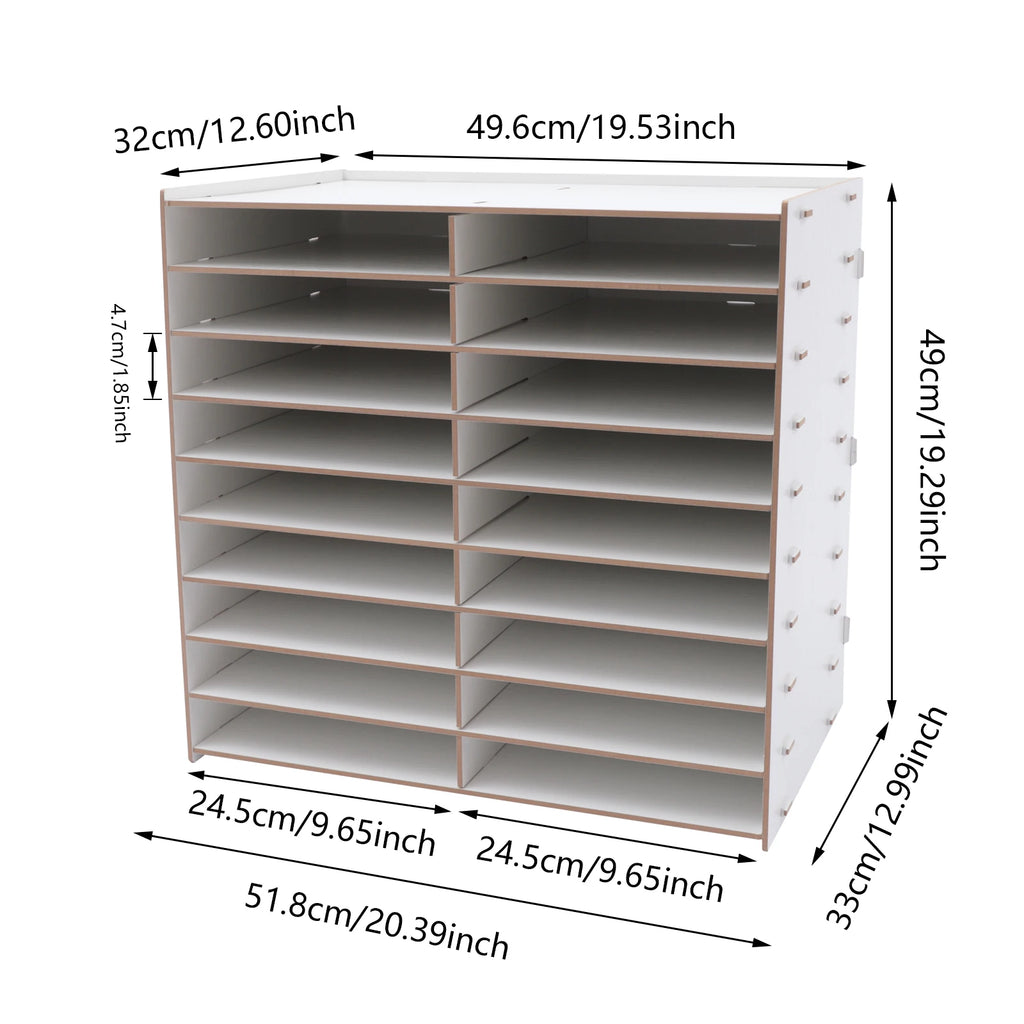 Wood Paper Mail Tray Sorter Office Desktop File Literature Organiser Classroom Vertical Magazine Storage Rack