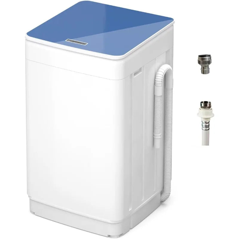 VCJ Portable Washing Machine, 18lbs Fully Automatic Washer with Stainless Steel Tub, 7 Wash Programs, 380W Powerful Motor