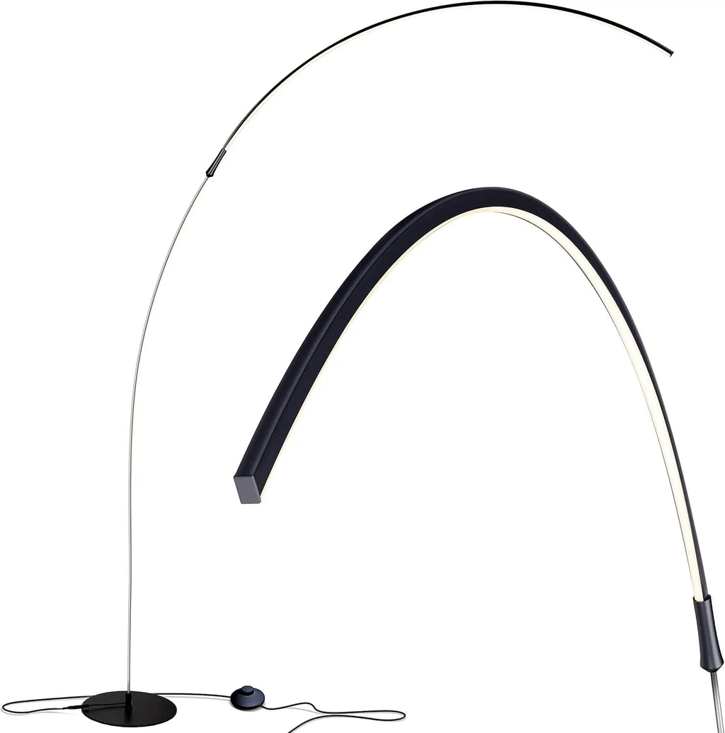 Sparq Arc Floor Lamp, 3-Way Dimmable Smart Standing Lamp, Black – Bright for Living Rooms, Offices, Bedrooms