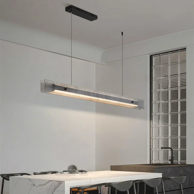 Black Modern Luxury LED Pendant Lamp for Kitchen Island Bedroom Restaurant Chandelier Decoration Bar Counter Suspension Lighting