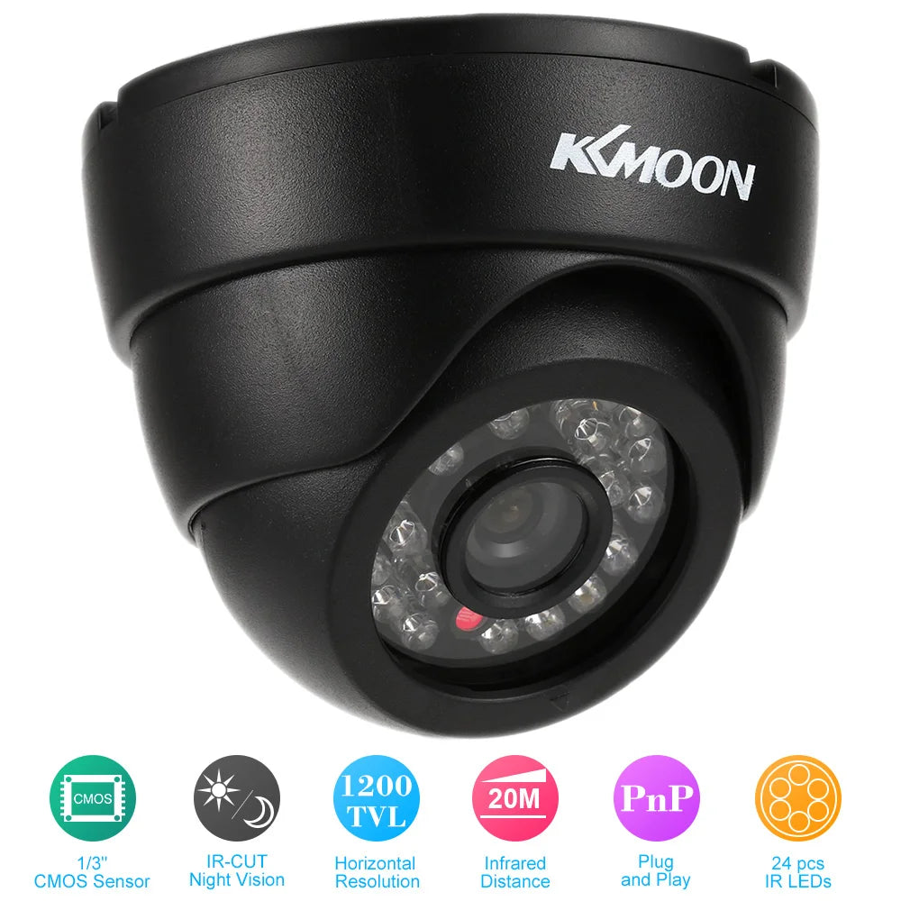 Infrared Hemisphere Analog Camera Security 1200TVL Surveillance Camera CCTV Indoor Night Vision 1/3 In CMOS IR-CUT NTSC System