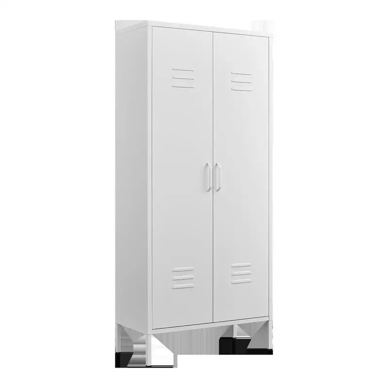 Modern Storage Cabinet with Adjustable Shelves, Magnetic Door Stopper, Aluminum Handles, and Breathable Design for Home