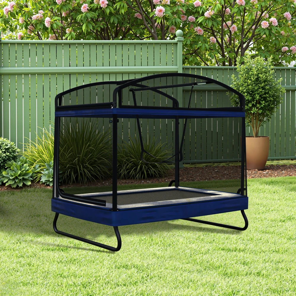 4*6ft  Outdoor Square Trampolines for Kids Adults Long Rectangular Tumbling Trampoline