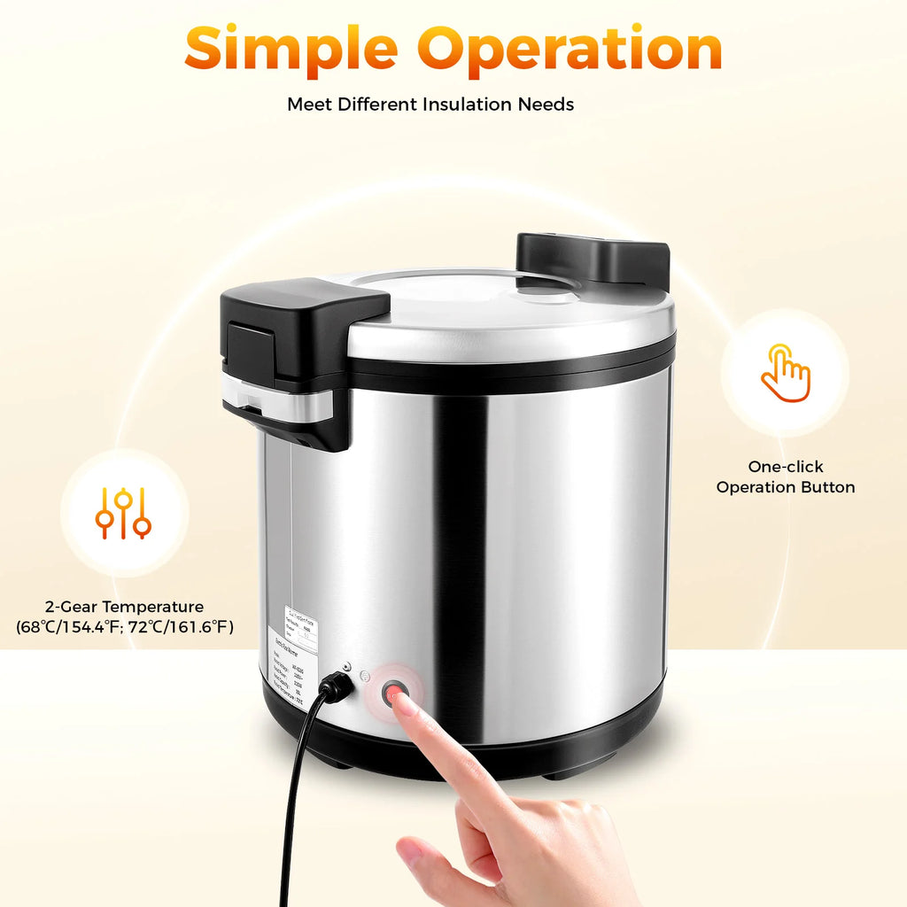 110W 110V Commercial Rice Warmer Insulation Rice Cooker Electric Rice Warmer 19L Rice Warmer for Restaurant
