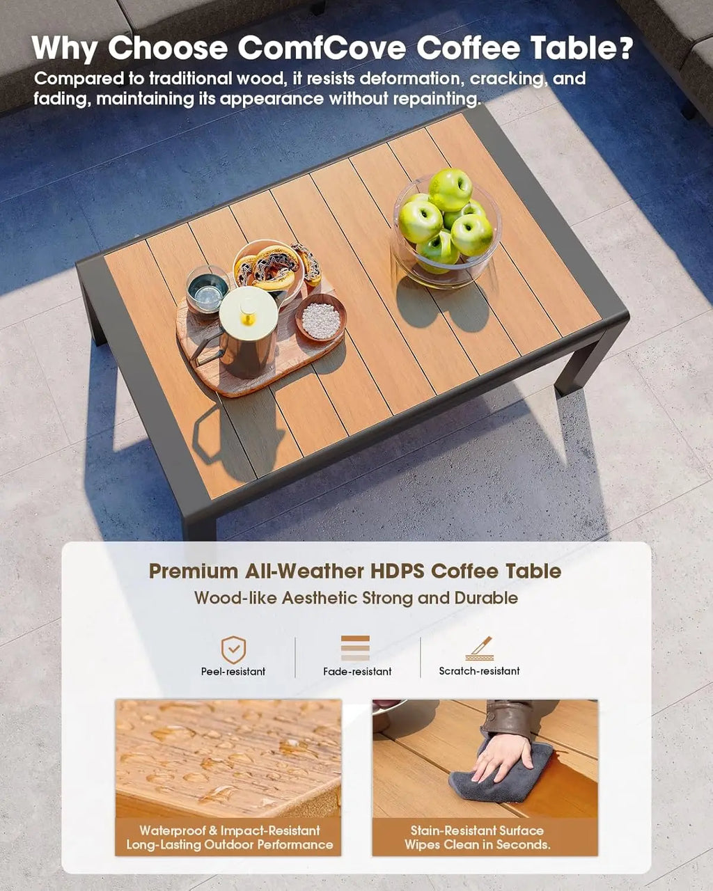 Aluminum Outdoor Patio Furniture Set 8 Seats, Outdoor Sectional Corner Sofa, Patio Conversation Set with Coffee, Customized