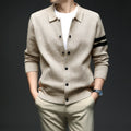 Men's knitted cardigan collar autumn and winter men's sweater fashion versatile leading sweater jacket