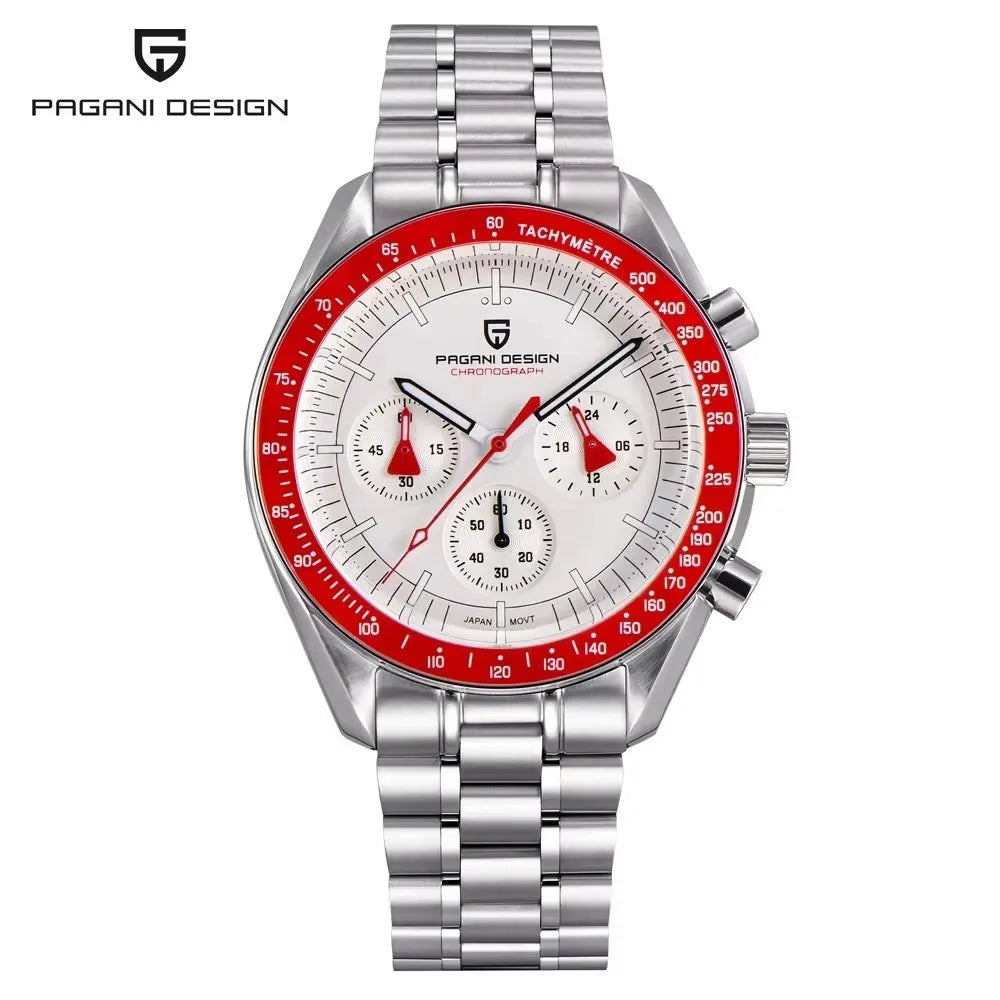 2025 New PAGANI DESIGN Saturn Men's Watches Luxury Quartz Watch For Men Chronograph Wristwatches AR Sapphire Waterproof Luminous