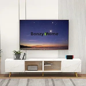 86" LED TV Stand, Modern Entertainment Center up to 75" 80" TV, Television Console Table with Storage Cabinets for Living Room,