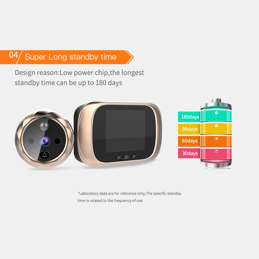 Night Vision Door Peephole Camera 2.8 inch Digital Doorbell Viewer Door Bell Peephole Viewer Video Night Vision
